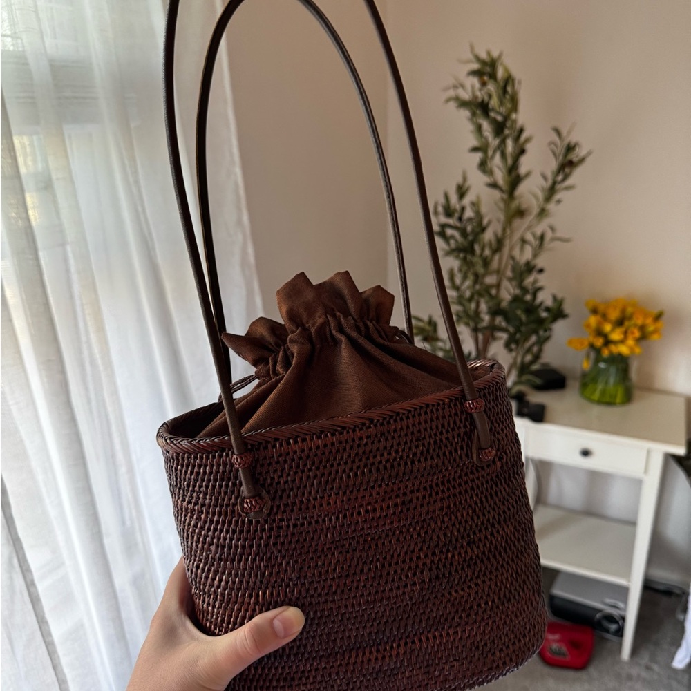 Brown Woven Women's Bag
